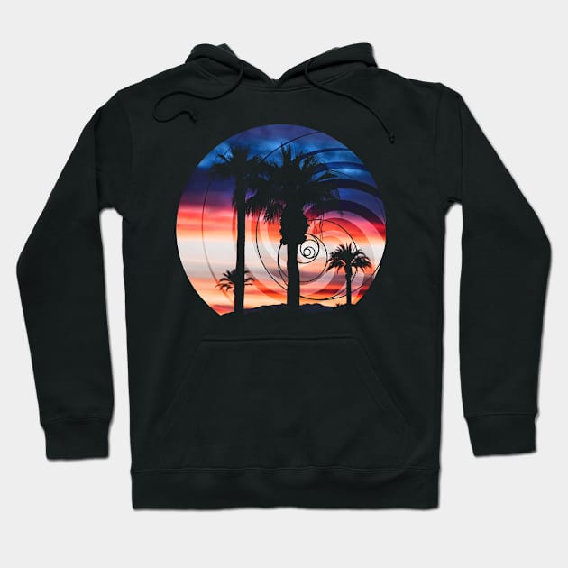 Palm Waves Hoodie by Arcuedes